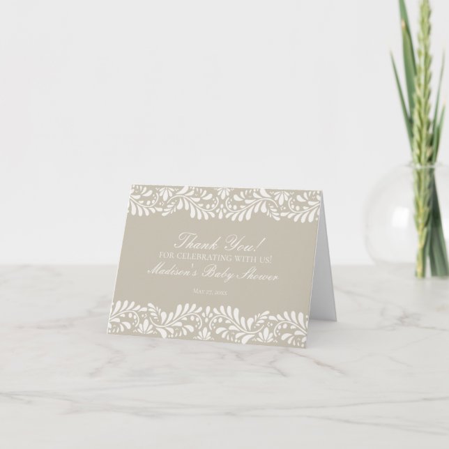 Beige Talavera Tile Spain Fiesta - tackkort (Framsida)