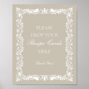 Beige Talavera Tile Spanska  en ReceptMöhippa Poster