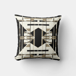 Beige Tan Black Southwest Native American look Kudde
