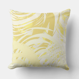 Beige Tan Gult SPIRAL DESIGN Retro Dekorativ kudde