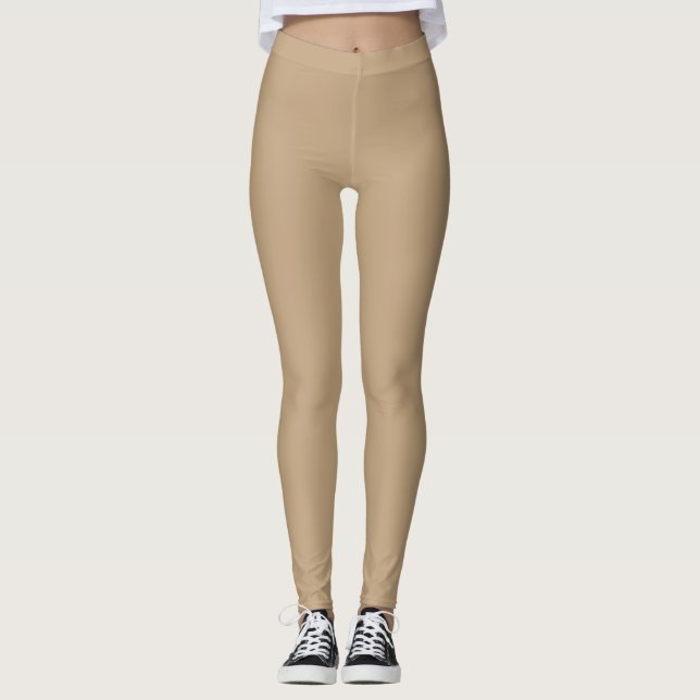 Beige Tan Leggings (Framsida)