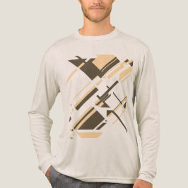 Beige Taupe Contemporary MCM-inspirerad Abstrakt A T Shirt