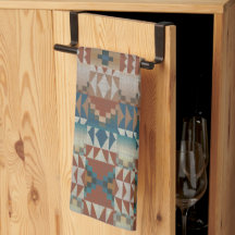 Beige Taupe Red Brown Teal Blue Tribal Art Mönster