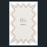 Beige Taupe Vågigt menykortet Gräns med namn<br><div class="desc">Det här moderna menykortet är designat att samordna med vår Vågigt Gräns Collection och har trendiget och det populära vågigt gräns i beige färg på vit bakgrund. Om du vill fånga din gästs uppmärksamhet med en popup på färg på inbjudan till trendiget är den här sviten perfekt för dig. Om...</div>
