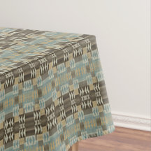 Beige Teal Blue Grönt Taupe Brown Tribal Mönster