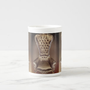 Beige Throne Benporslin Mugg