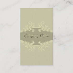 Beige Tone Natural Linen Struktur & Swirls Visitkort