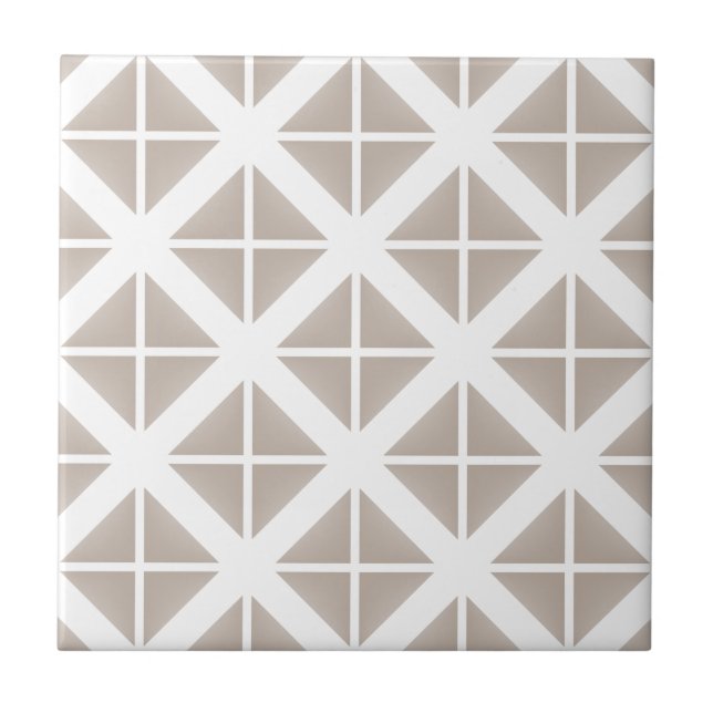Beige Trendig Triangle Mönster Kakelplatta (Framsidan)