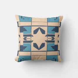 Beige Turkvoise Navy Mediterranean Large Mosaics Kudde
