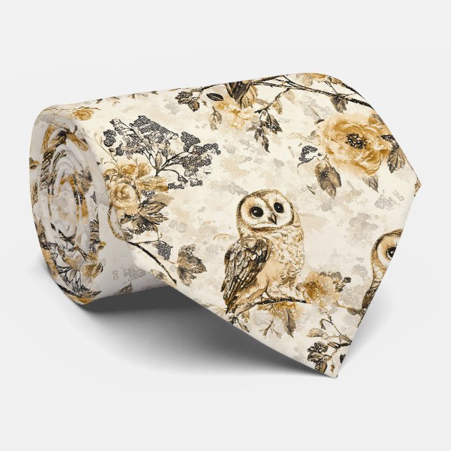 Beige Uggle Cottagecore Blommönster Slips (Rullad)