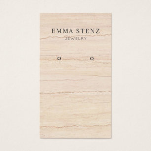 Beige Vågigt Mönster-uppläsningskort för Visning a Visitkort