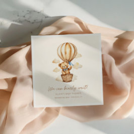 Beige Vi Kan Knappast Vänta Minimalistisk Bebis-fe Pappersservett