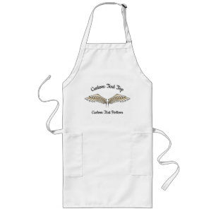 Beige Vingar Apron Långt Förkläde