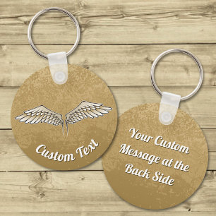 Beige Vingar Keychain Nyckelring