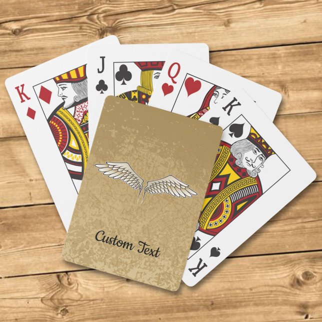 Beige Vingar-spelkort Casinokort (Skapare uppladdad)