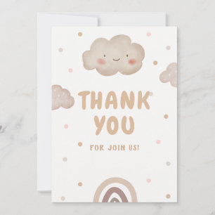 Beige Watercolor Baby Shower Tack Kort