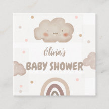 Beige Watercolor Baby Shower