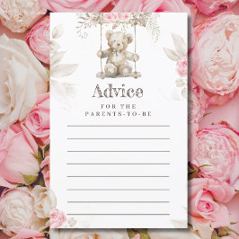 Beige Watercolor Nalle Rosa Blommigt Advice