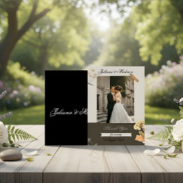Beige Wedding Invitation with Bride & Groom Photo Inbjudningar