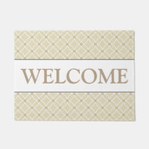 Beige Welcome Doormat