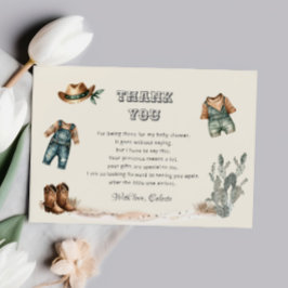 Beige western cowboy-babyshower tack kort