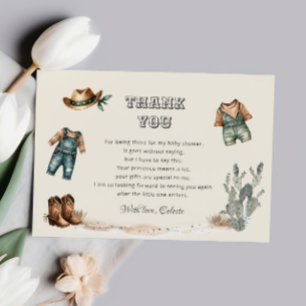 Beige western cowboy-babyshower tack kort