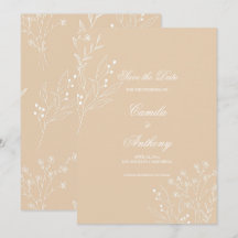 Beige White Corner Blommigt Boho Bröllop