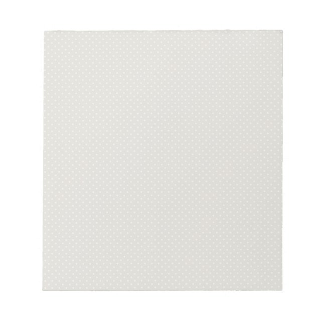 Beige White Polka Dot Simple Retro Anteckningsblock (Framsida)
