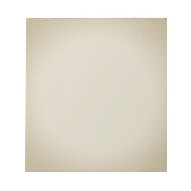 Beige White Polka Dot Simple Retro Anteckningsblock (Framsida)