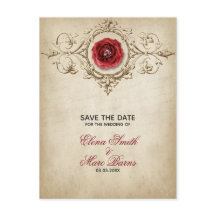 Beigefärgad Ornament Och Röd Ros