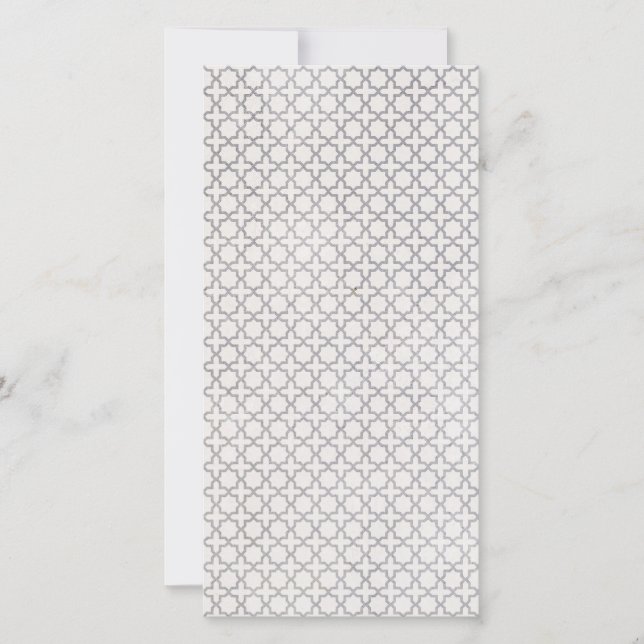 Beigefärgat islamiskt geometriskt mönster julkort (Framsida)