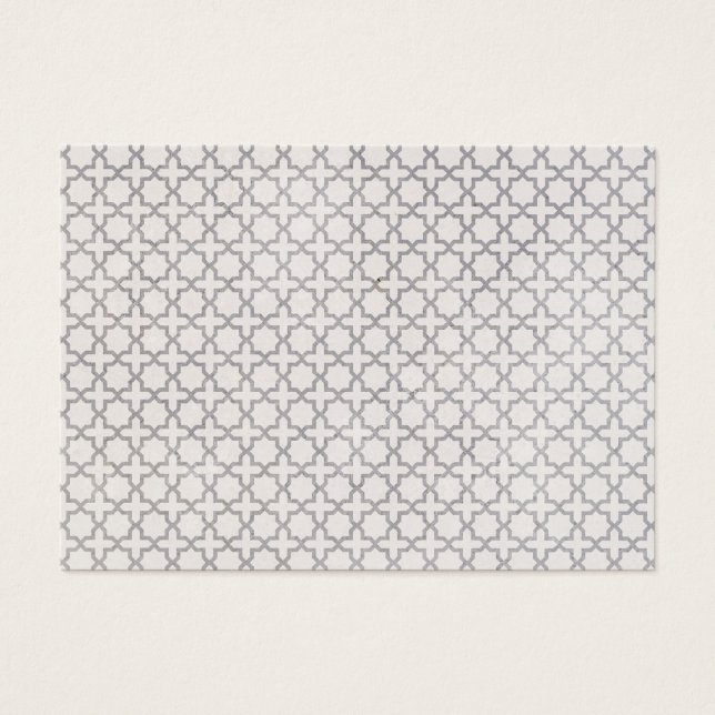 Beigfärgad islamisk geometrisk mönster visitkort (Framsidan)
