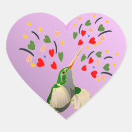 BEIJA-FLOR APAIXONADO HJÄRTFORMAT KLISTERMÄRKE