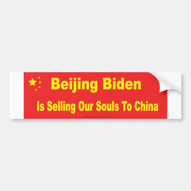 Beijing Biden Bumper Sticker Bildekal (Framsidan)