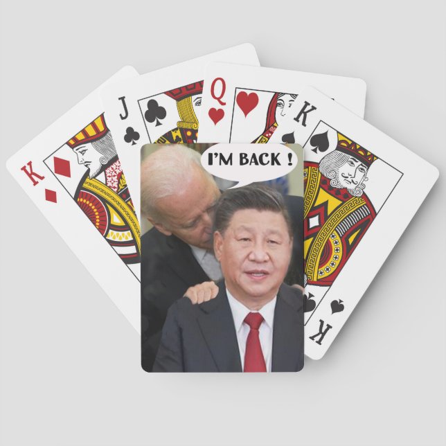 BEIJING BIDEN "I'M BAKÅG"-RÄDDA CASINOKORT (Baksidan)