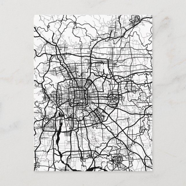 Beijing China Map Vykort (Framsida)