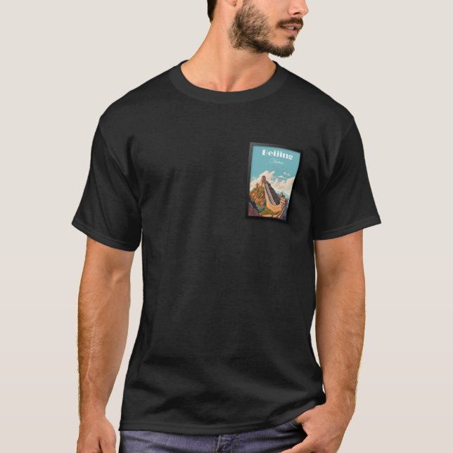 Beijing China Travel Poster T Shirt (Framsida)
