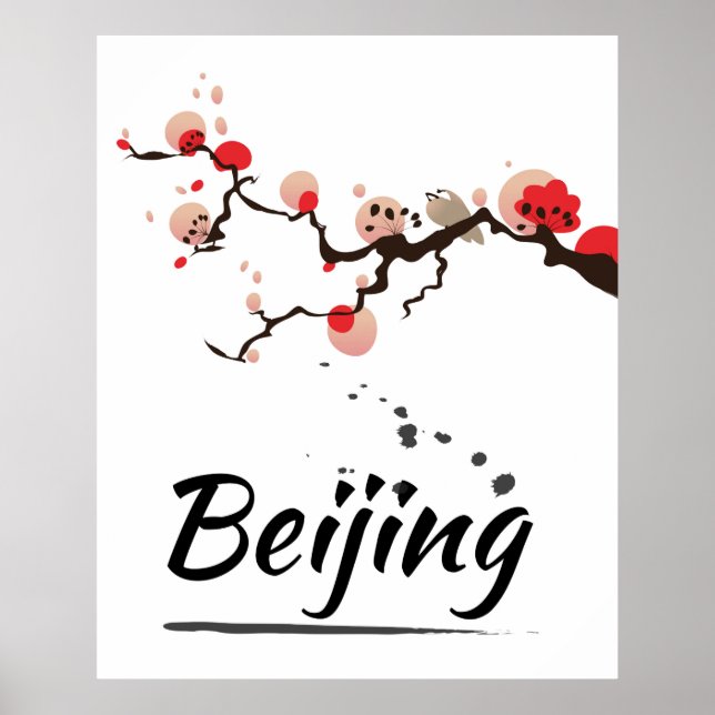Beijing China Vintage resor Art Poster (Framsidan)