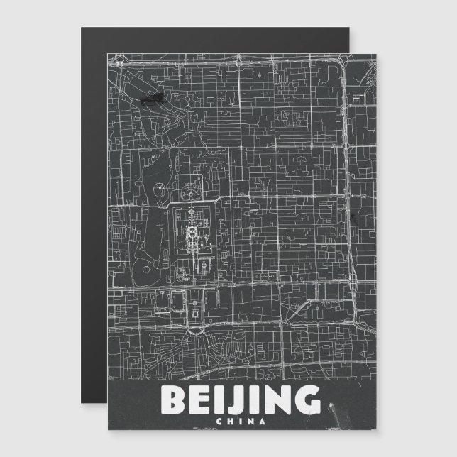 Beijing China Vintage Travel Map (Fram/baksida)