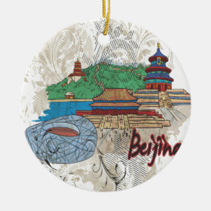 Beijing Julgransprydnad Keramik