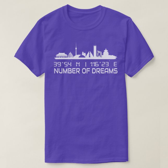 Beijing Skyline GPS samordnar Silhouette-Chinan T Shirt (Design framsida)