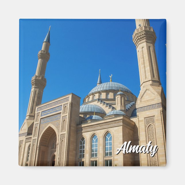 Beiken Mosque Almaty Kazakhstan Travel  Magnet (Framsidan)