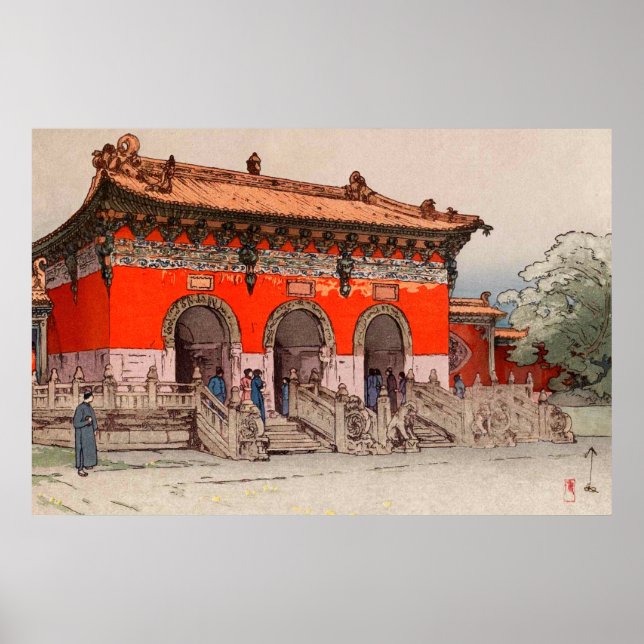Beiling Mausoleum, Liaoning, China Yoshi Hiroshi Poster (Framsidan)