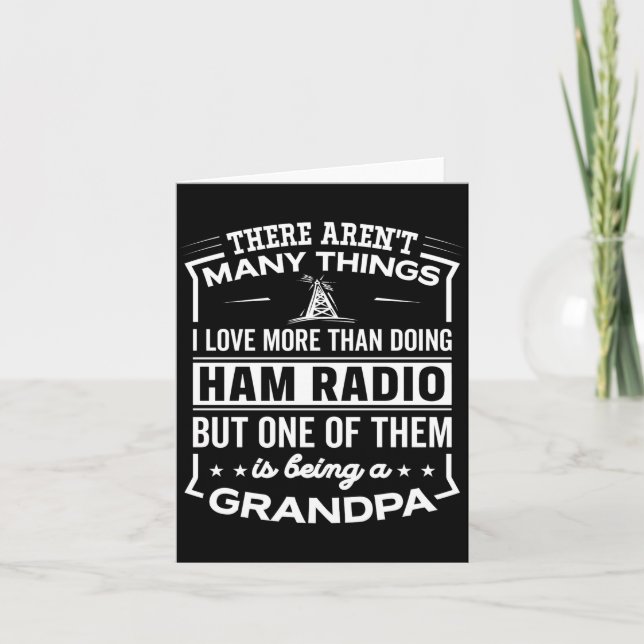 Being A Ham Radio Grandpa Funny Old Man  Kort (Framsida)