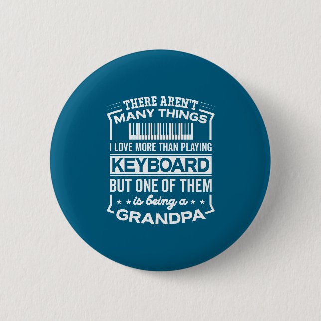 Being A Keyboard Grandpa Funny Old Man  Knapp (Framsida)