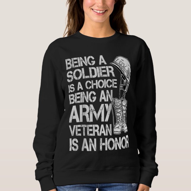 Being A Soldier Is A Choice  Raglan Baseball T Shirt (Framsida)