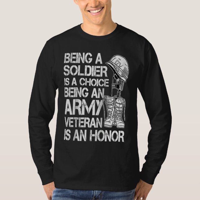 Being A Soldier Is A Choice  Raglan Baseball T Shirt (Framsida)