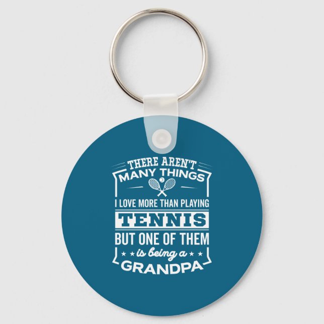 Being A Tennis Grandpa Funny Old Man  Nyckelring (Framsida)