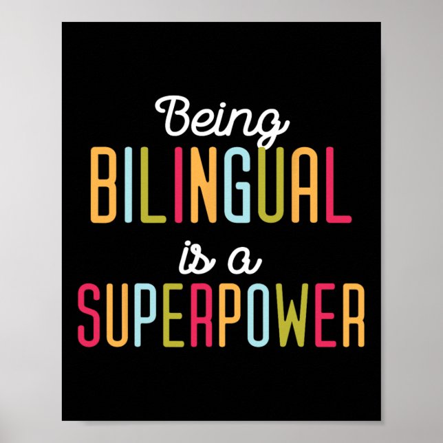 Being Bilingual Is A Superpower Dual Language Bili Poster (Framsidan)