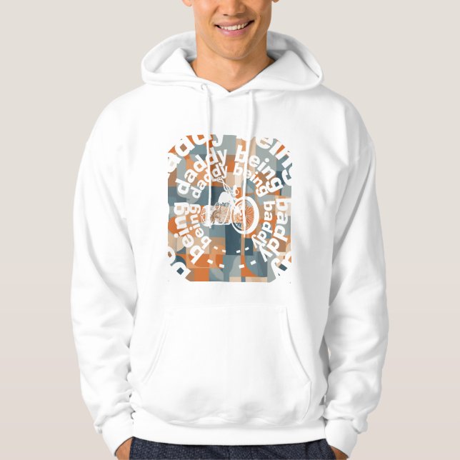 "Being Daddy Being Baddy" Chopper Daddy Geometrisk Hoodie (Framsida)
